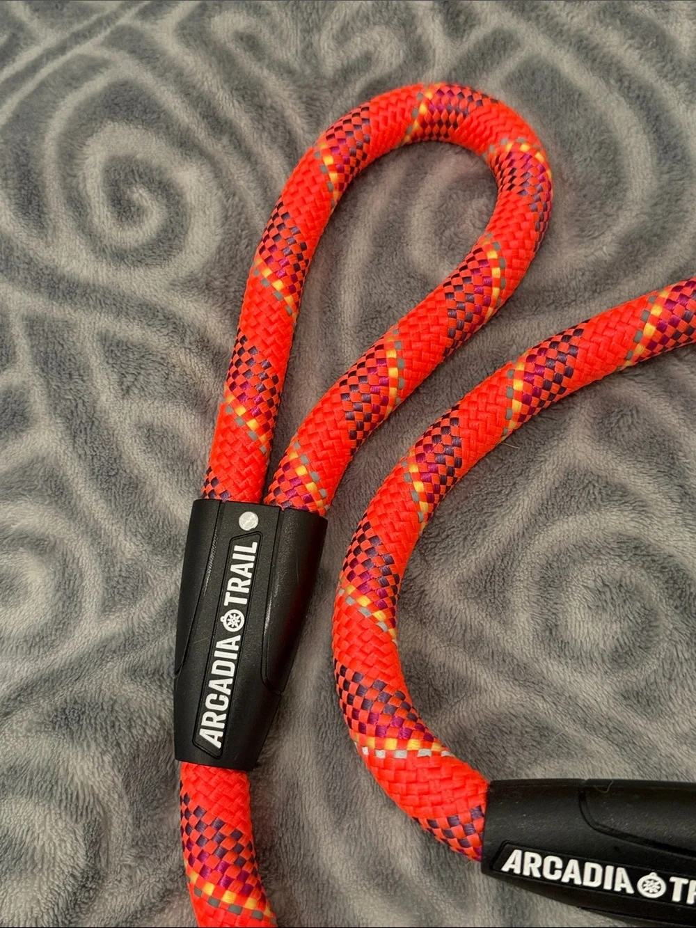 Arcadia Trail Orange Paracord Dog Leash - Durable Rope Lead
